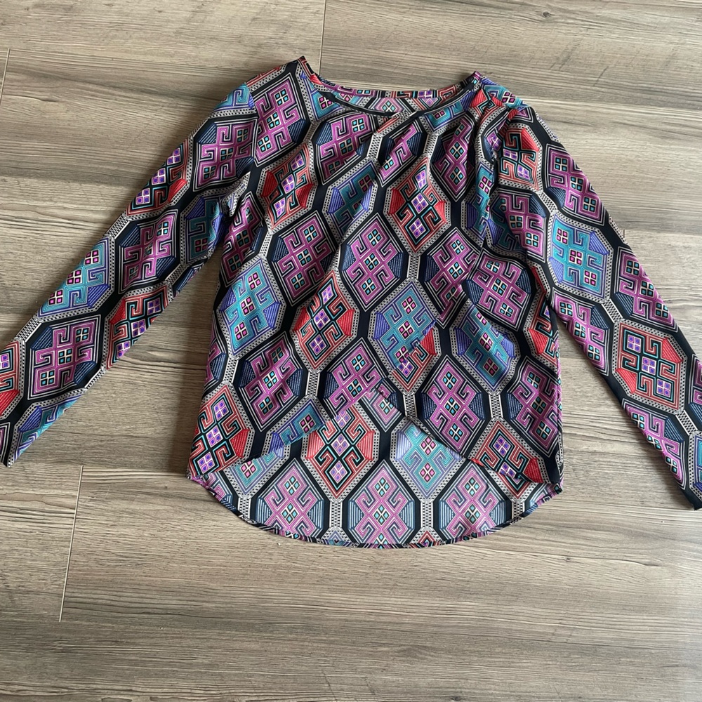 Mara Hoffman Geometric Print Blouse. Size Medium